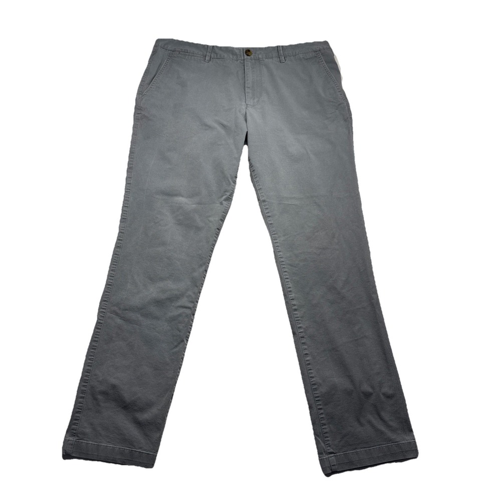 Bonobos Mens Athletic Grey Golf Chino Pants 35*32 preppy casual flat front